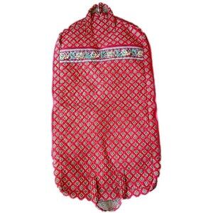 Vera Bradley Hanging Garment Bag Vintage Villa Red Diamonds Floral Pattern